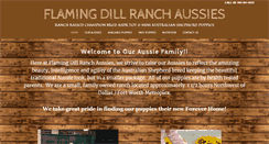 Desktop Screenshot of flamingdillranchaussies.com